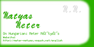 matyas meter business card